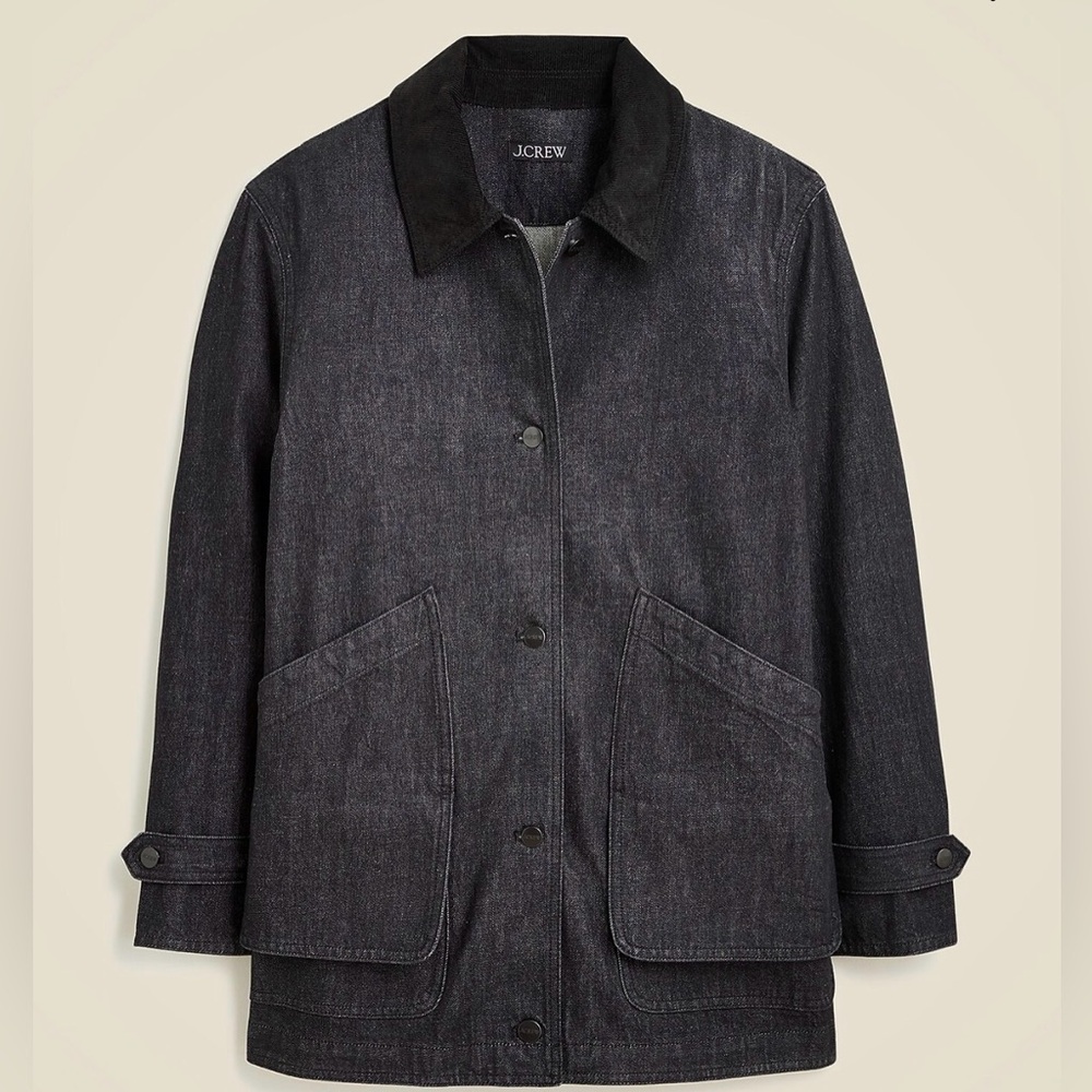 J.Crew Denim Barn Jacket Charcoal Size XXS